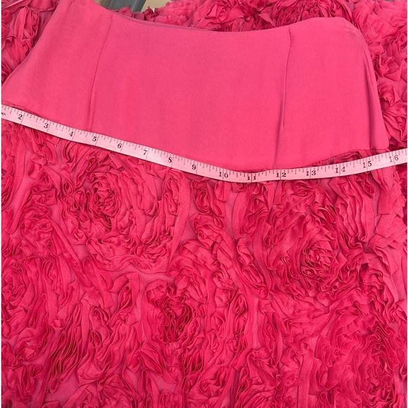 Carmen Mark Valvo rosette silk and mesh long skirt - Picture 7 of 8